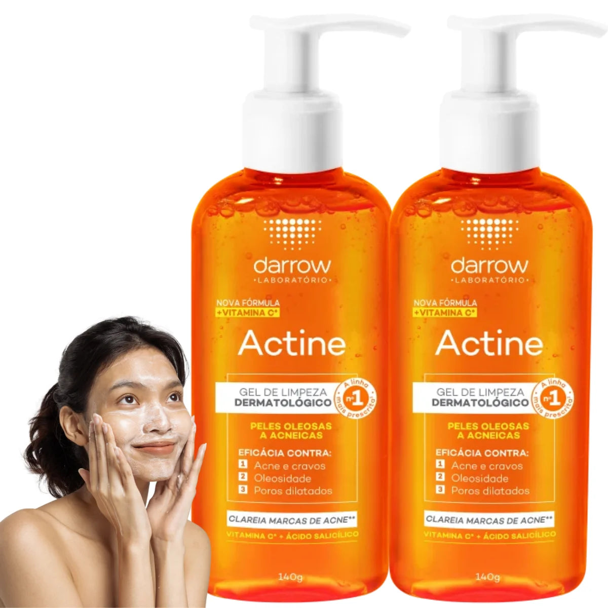 Kit 2 Sabonetes Facial - Actine Darrow Gel de Limpeza com Vitamina C